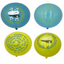 Blå och Gula ballonger för studenten med olika tryck