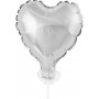 Hjärtformad miniballong i Silver