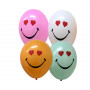 Ballonger med Hjärtsmiley tryckt på 8-p