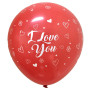 Ballonger med tryck vit text I Love You 8-p