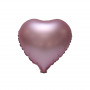 Hjärtformad folieballong Metallic Rosa