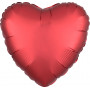 Hjärtformad folieballong Chrome Röd