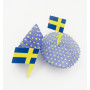 Muffinsformar med Svenska flaggan muffinsformar i blågult studentfirande midsommar