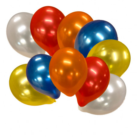 Metallic ballonger 10-p metallisk festsballonger  latex ballonger