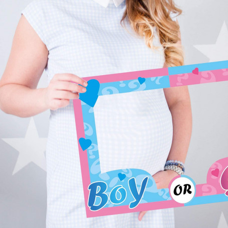 Girl or boy? Babyshower enorm fotoram