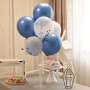 Konfettiballong kit blå med ballongpinnar & ställning