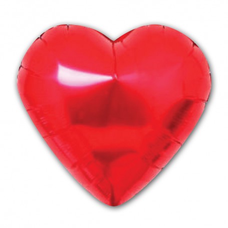 Hjärtformad folieballong Röd
