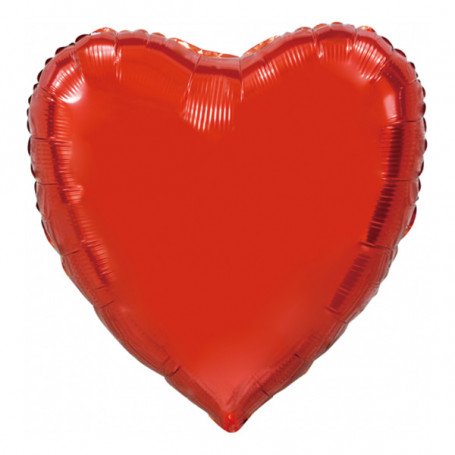 Hjärta röd folieballong XL 91 cm