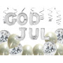 God Jul ballongbuketter - silver