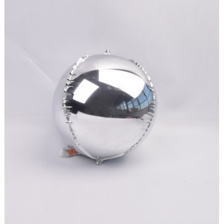 4D folieballong silver 55 cm