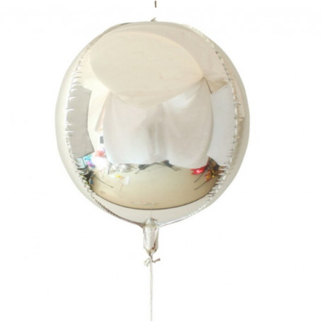 4D folieballong silver 60cm XL