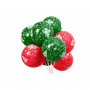 Julballongbukett med ballongställ röd