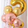 4D folieballong rosé guld 20cm