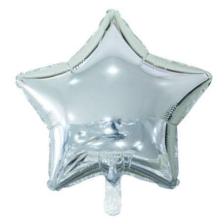 Folieballong stjärna silver