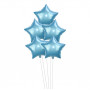 Folieballong stjärna ljusblå 38 cm