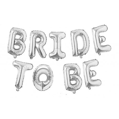 Folieballong Bride To Be silver