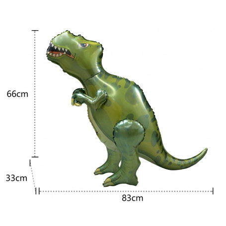 3D Folieballong dinosaurie T-rex XL grön