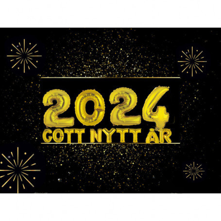 nyårsfest paket guld 2024 tomtebloss