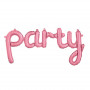 Rosa folieballong party text fest