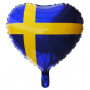 Svenska Flaggan i form av ett hjärta