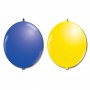 Ballonger för studenten och sommarfesten blå & gula att göra en girland med